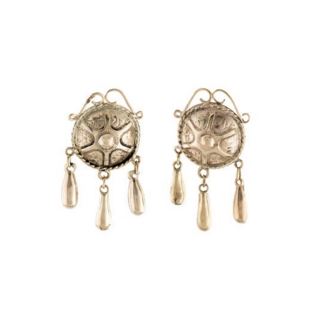 Antique 12-13k ( Per eBay Authentication )yellow Gold Dangle Earrings 11g
